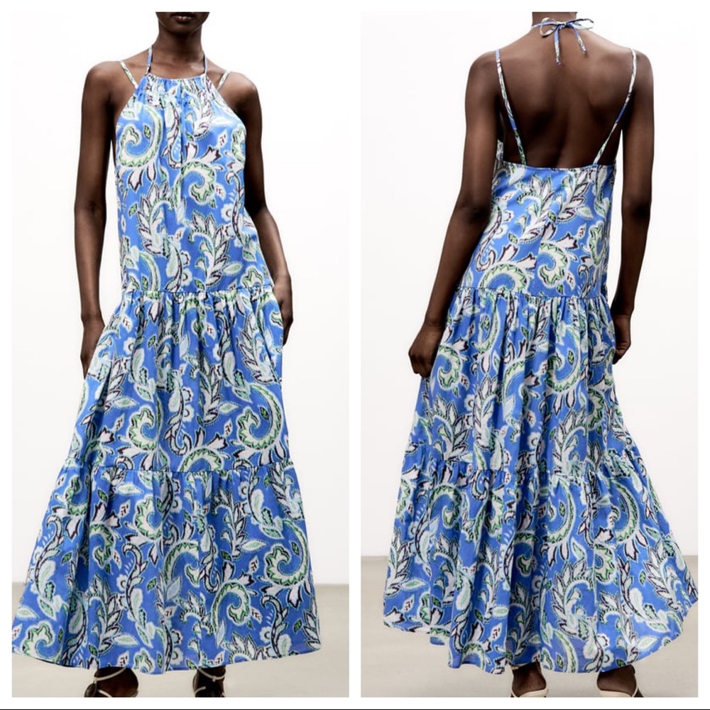ZARA TIERED FLORAL‎ PRINT DRESS